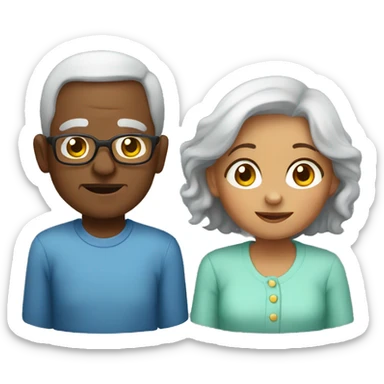 Young grandparents  sticker