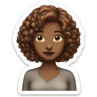 beautiful brown-haire girl sticker
