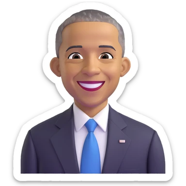Barack Obama smiling sticker