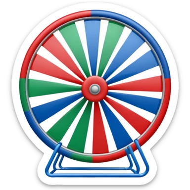 Drapeau bleu et vert avec une roue rouge zvec 24 rayon sticker