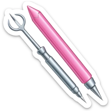 clasing needle pink sticker