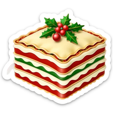 lasagna Christmas sticker