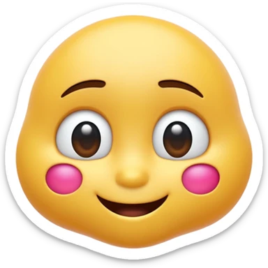 “A high-quality 3D emoji, smooth glossy texture, vibrant blur color, soft studio lighting, realistic reflections, rounded shape, cute expressive face, ultra-detailed, Pixar-style 3D render, isolated on white background, 4K resolution” sticker