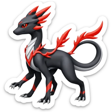 Salandit-Reshiram-Umbreon-Silvally-fusion (full body) sticker