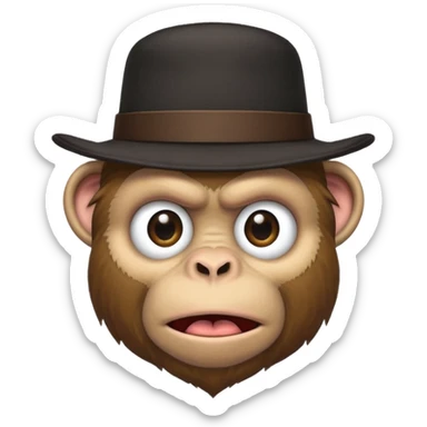 Angry Amish monkey sticker