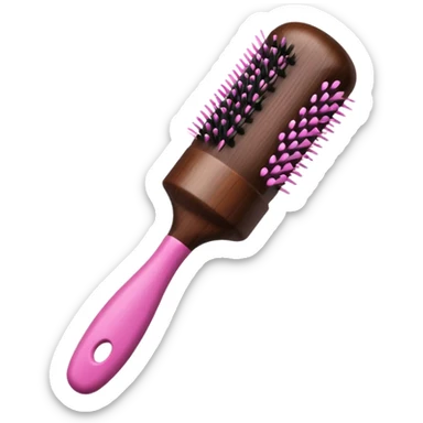 dark brown hair brush for small girls sticker