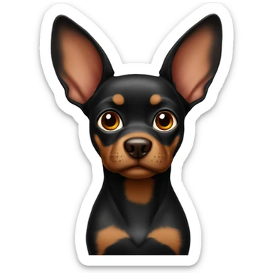 Pincher preto com marrom  sticker