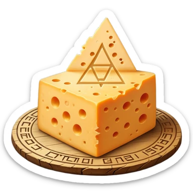 cheese witchcraft occult pentagram sticker