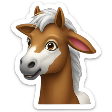 Cheval sur un mouton sticker