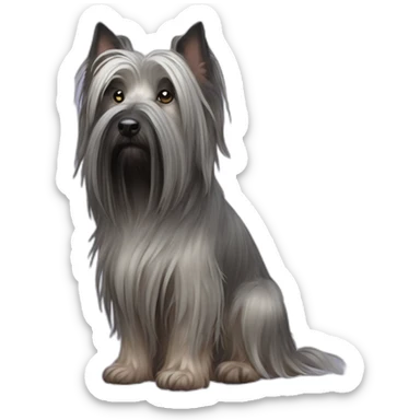 witchy Skye Terrier really long hair pollux sticker