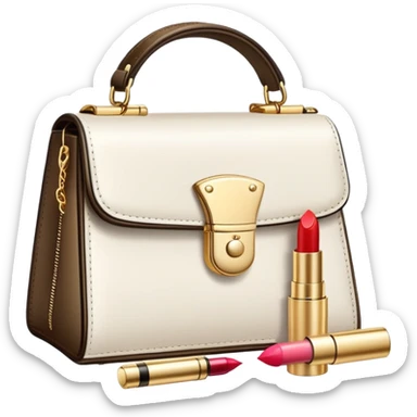 stylish handbag with accessories sticker