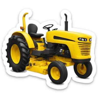 yellow tractor back sticker