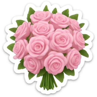 pink bouquet sticker