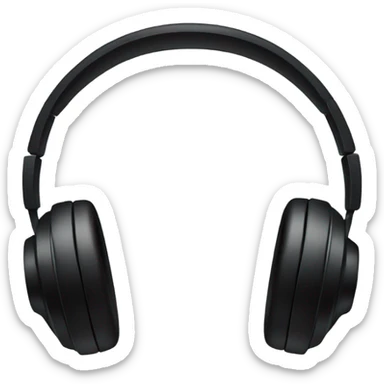 Black headphones sticker