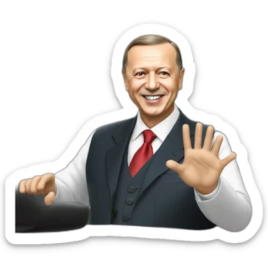 tayyip erdogan saying hi sticker