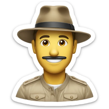 Merde avec un chapeau sur la tete sticker