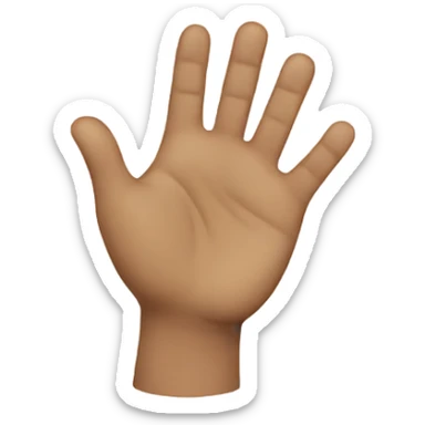 Human waving hand sticker