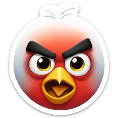 Cute angry bird  sticker