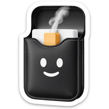 make an snus/nicotine pouce imoji of a black pouce  sticker