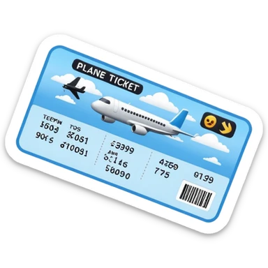 Fly ticket sticker