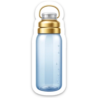 water bottle gold metal lid sticker
