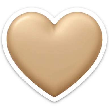 Beige heart  sticker