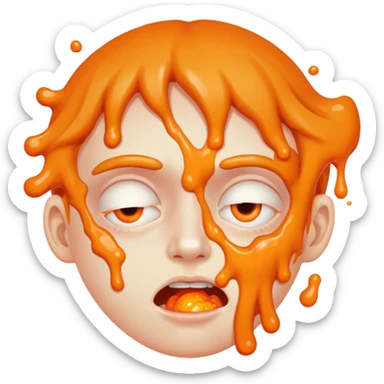  Vomiting orange  sticker