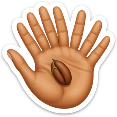 Hand Flicking a bean sticker