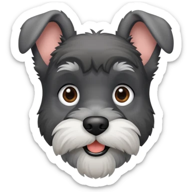 Schnauzer happy  sticker