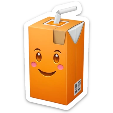 orange juice box sticker