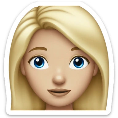 Blonde girl with blue eyes and freckles sticker