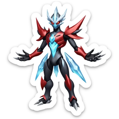 Scizor-Darkrai-Kyurem-fusion, full body sticker
