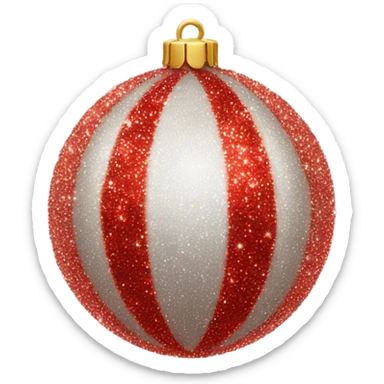 Red ornament sparkling sticker