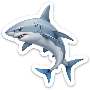 a shark with legs wearing nike jordans sticker