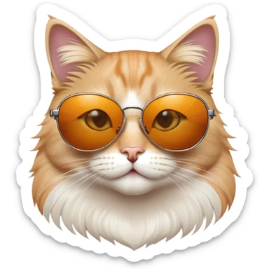 Cat wereing sunglasses  sticker