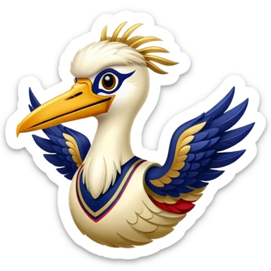 New Orleans Pelicans basketball mascot sticker
