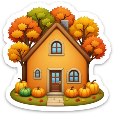Cozy autumn sticker