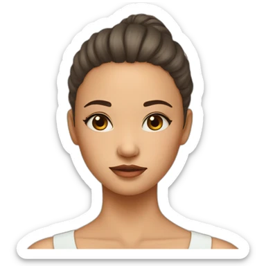 Post op surgery girl with neck scar sticker