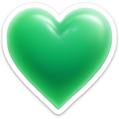 Jade heart sticker