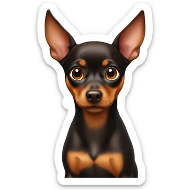 mini pinscher brown sticker