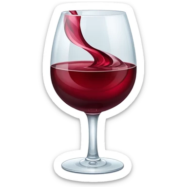 a glass of wine sticker