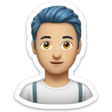 red-headed young Uzbek man sticker