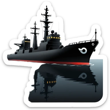 generate an ultra realistic shadow Russian fleet sticker