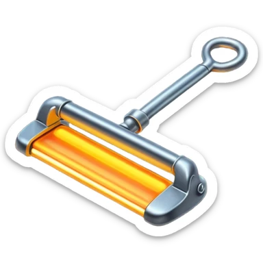 hot metal rod, iron,  sticker