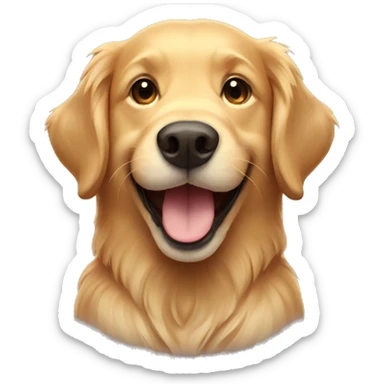 Golden retriever smiling  sticker