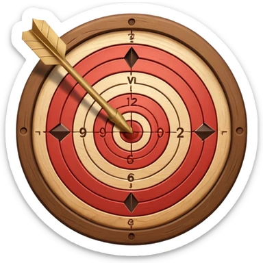 target with arrow in the center sticker