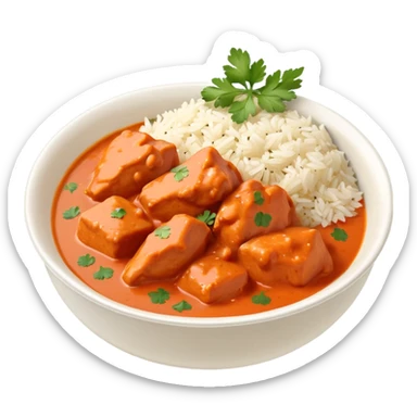 Yummy bowl of butter chicken sticker