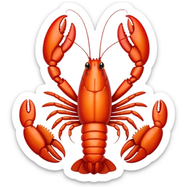 White lobster  sticker