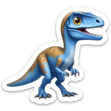 Velociraptor Blue sticker