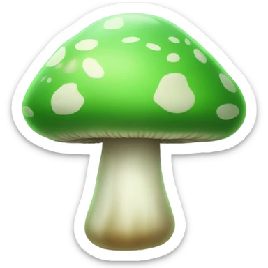 Green mushroom sticker